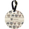 Hipster Cats Personalized Round Luggage Tag