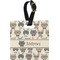 Hipster Cats Plastic Luggage Tag - Square w/ Name or Text