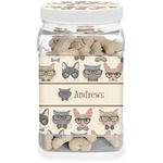 Hipster Cats Dog Treat Jar (Personalized)