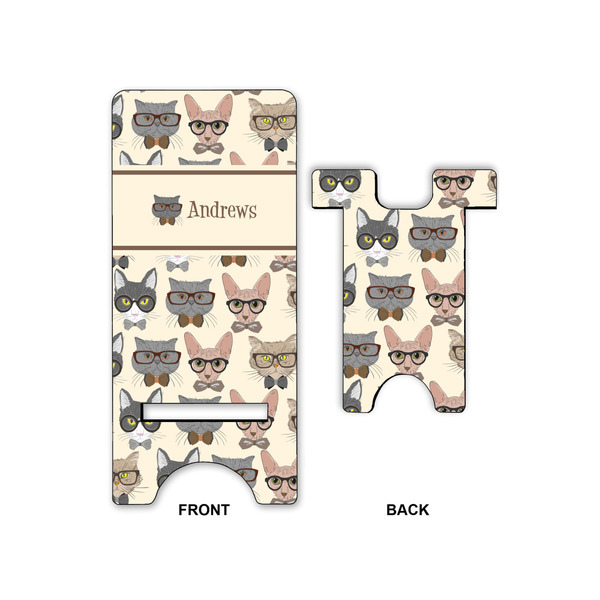 Hipster Cats Phone Stand - Front & Back