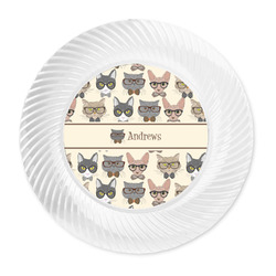 Hipster Cats Plastic Party Dinner Plates - 10" (Personalized)