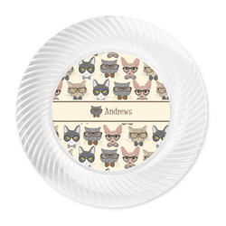 Hipster Cats Plastic Party Dinner Plates - 10" (Personalized)