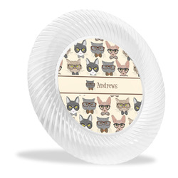 Hipster Cats Plastic Party Dinner Plates - 10" (Personalized)