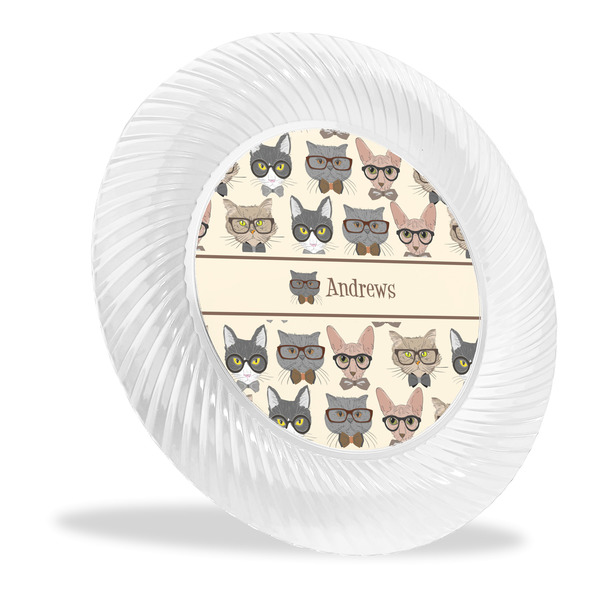 Custom Hipster Cats Plastic Party Dinner Plates - 10" (Personalized)