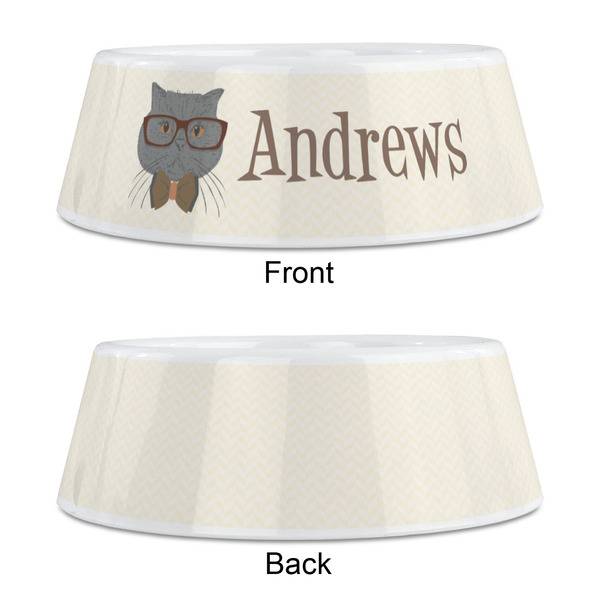 Hipster Cats Plastic Pet Bowls - Medium - APPROVAL