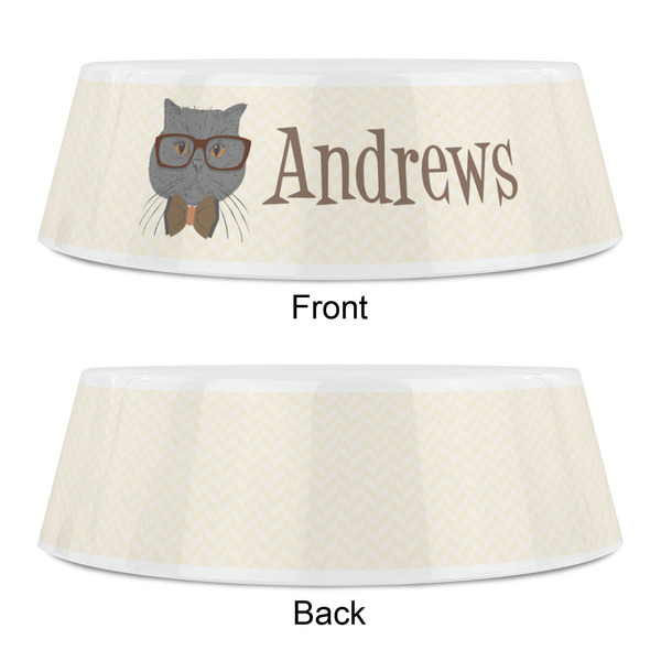 Hipster Cats Plastic Pet Bowls - Small - APPROVAL