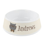 Hipster Cats Plastic Dog Bowl - Small (Personalized)