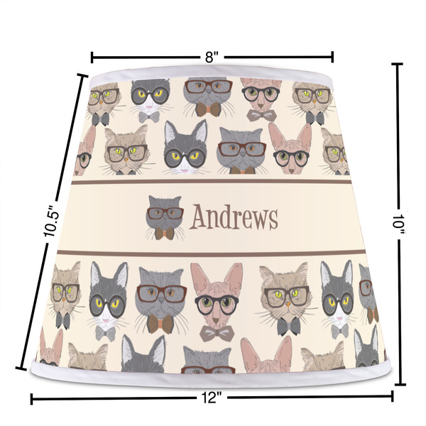 Hipster Cats Poly Film Empire Lampshade - Dimensions