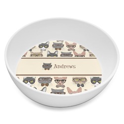 Hipster Cats Melamine Bowl - 8 oz (Personalized)
