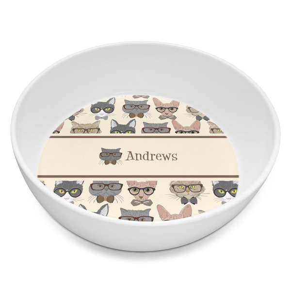 Custom Hipster Cats Melamine Bowl - 8 oz (Personalized)