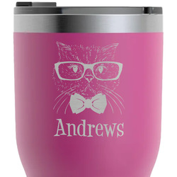 Hipster Cats RTIC Tumbler - Magenta - Laser Engraved - Single-Sided (Personalized)