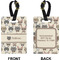 Hipster Cats Rectangle Luggage Tag (Front + Back)