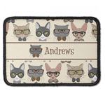 Hipster Cats Iron On Rectangle Patch w/ Name or Text
