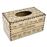 Hipster Cats Wood Tissue Box Cover - Rectangle (Personalized)