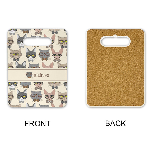 Hipster Cats Rectangle Trivet with Handle - APPROVAL
