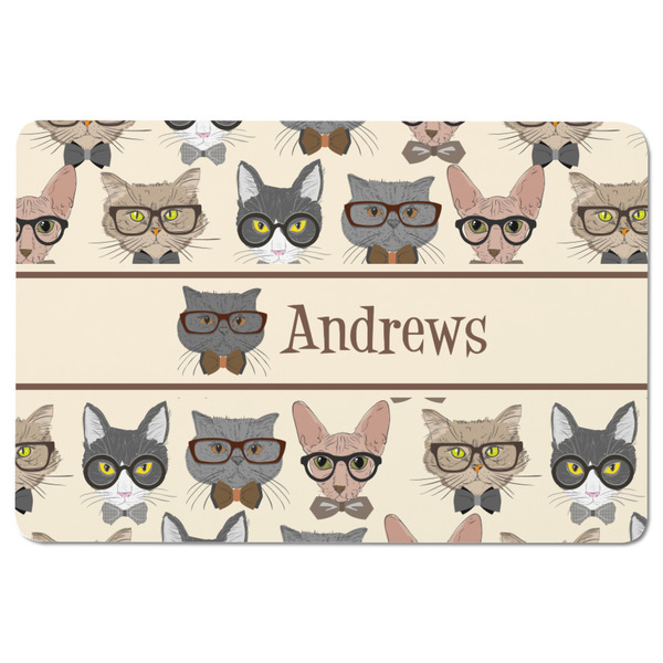 Hipster Cats Rectangular Fridge Magnet - FRONT