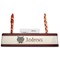 Hipster Cats Red Mahogany Nameplates with Business Card Holder - Straight