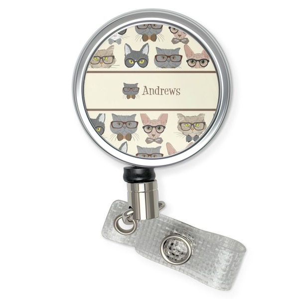 Custom Hipster Cats Retractable Badge Reel (Personalized)