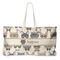 Hipster Cats Large Rope Tote Bag - Front View
