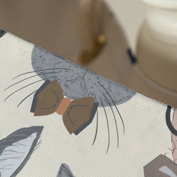 Hipster Cats Large Rope Tote - Close Up View
