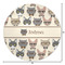 Hipster Cats Round Area Rug - Size