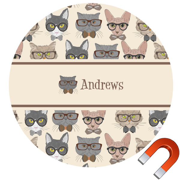 Custom Hipster Cats Car Magnet (Personalized)