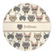 Hipster Cats Round Indoor Rug - Front/Main