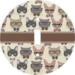 Hipster Cats Round Light Switch Cover