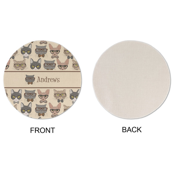 Hipster Cats Round Linen Placemats - APPROVAL (single sided)
