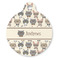 Hipster Cats Round Pet ID Tag - Large - Front