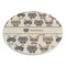 Hipster Cats Round Stone Trivet - Angle View