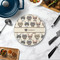 Hipster Cats Round Stone Trivet - In Context View