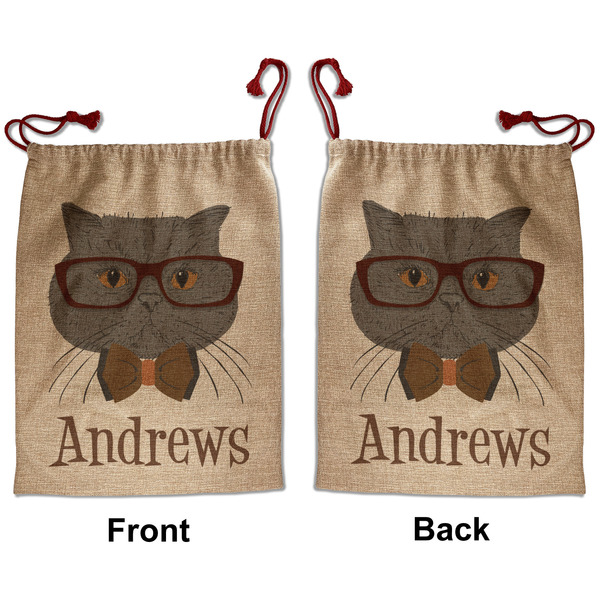 Custom Hipster Cats Santa Sack - Front & Back (Personalized)