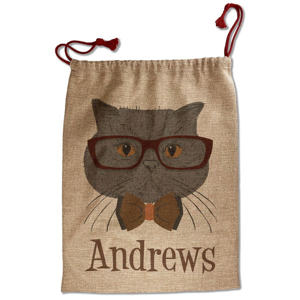 Custom Hipster Cats Santa Sack - Front (Personalized)