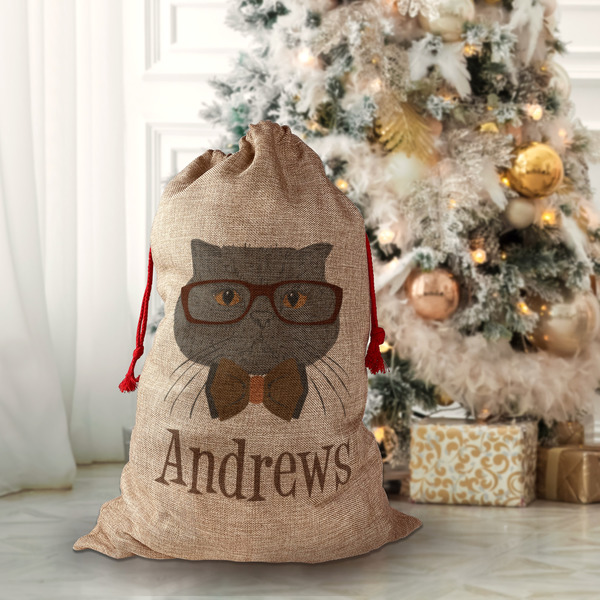 Hipster Cats Santa Bag - Lifestyle