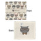 Hipster Cats Security Blanket - Front & Back View