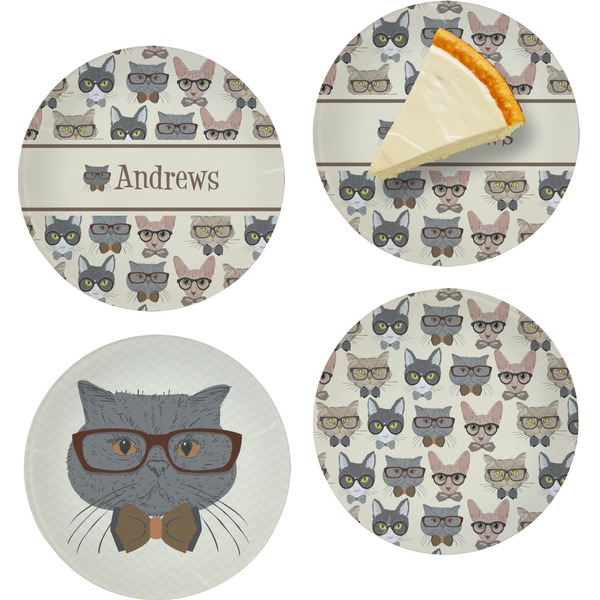 Hipster Cats Set of Appetizer / Dessert Plates