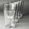 Hipster Cats Set of Four Engraved Pint Glasses - Set View
