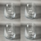 Hipster Cats Set of Four Personalized Stemless Wineglasses (Approval)