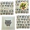 Hipster Cats Set of 4 Glass Square Lunch / Dinner Plate 9.5" (Personalized)