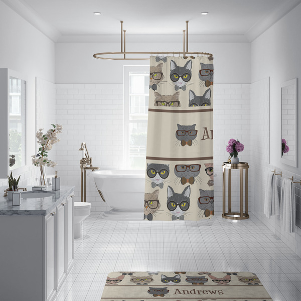 Hipster Cats Shower Curtain - 70"x83"