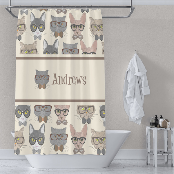 Hipster Cats Shower Curtain Lifestyle