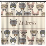 Hipster Cats Shower Curtain - Custom Size (Personalized)