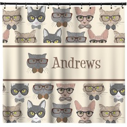 Hipster Cats Shower Curtain - Custom Size (Personalized)