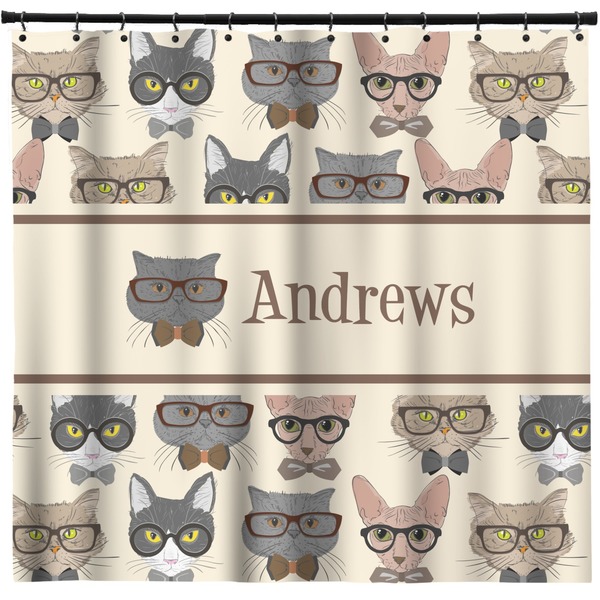 Custom Hipster Cats Shower Curtain - Custom Size (Personalized)