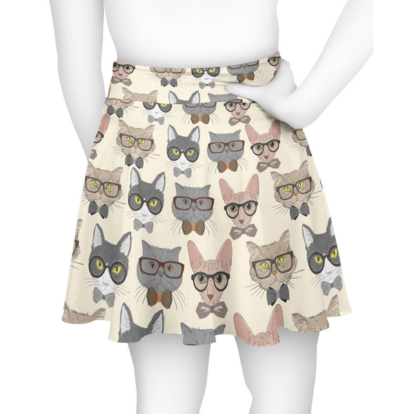 Hipster Cats Skater Skirt - Back
