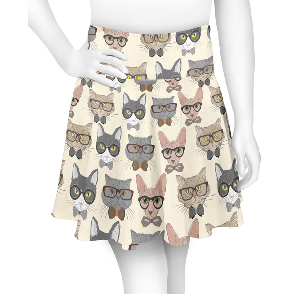 Custom Hipster Cats Skater Skirt