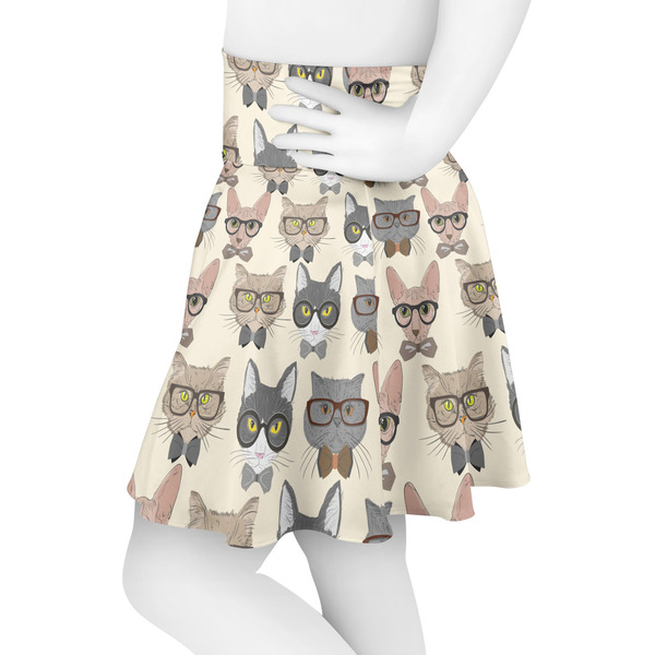 Hipster Cats Skater Skirt - Side