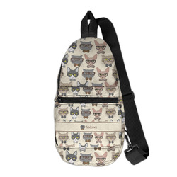 Hipster Cats Sling Bag (Personalized)