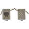 Hipster Cats Small Burlap Gift Bag - Front Approval